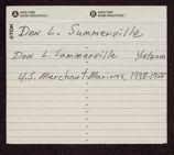 Don L. Summerville oral history interview, January 15, 2000